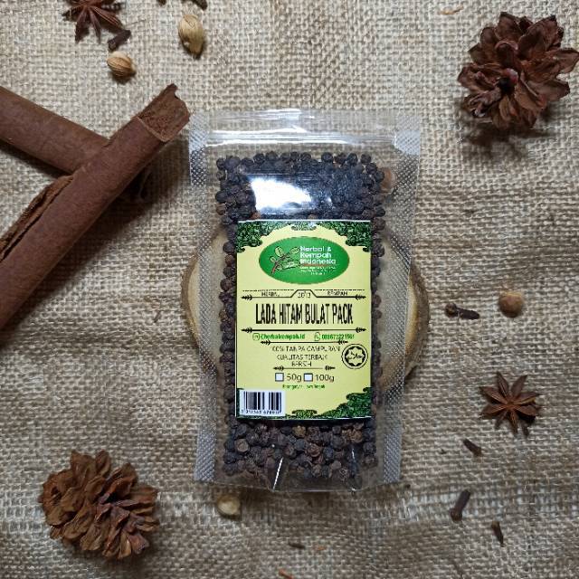 

Lada Hitam Bulat Pack - 50 GR / REMPAH / JSR / 100% MURNI