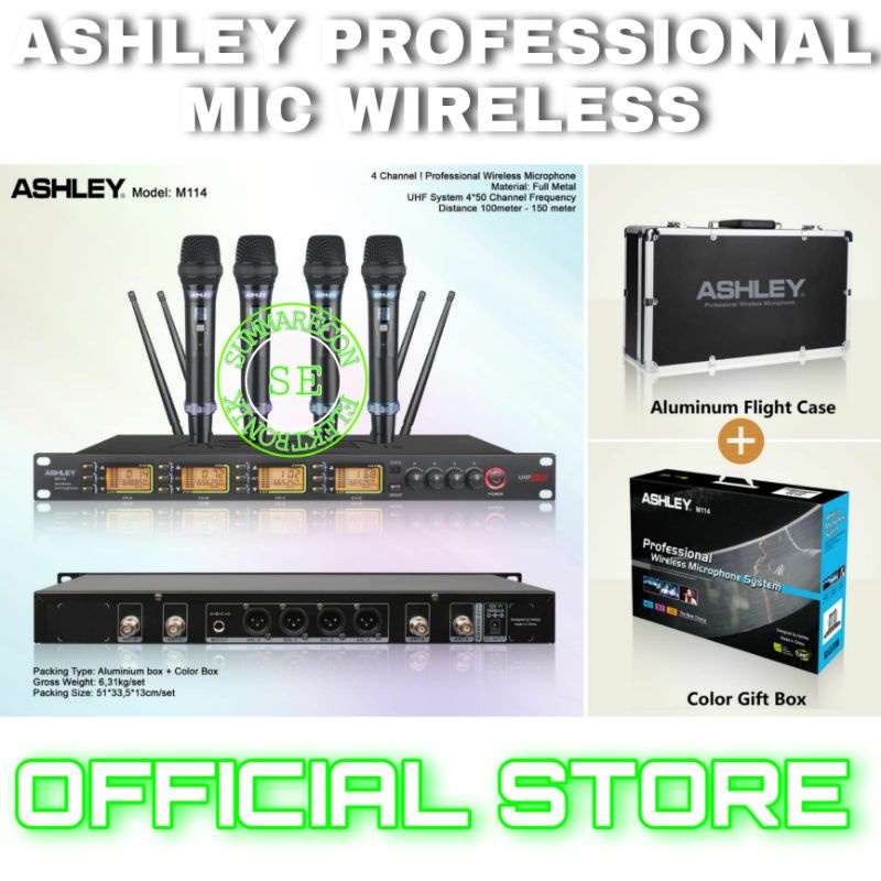 mic wireless ashley original ashley m114 4 mic wireless handled