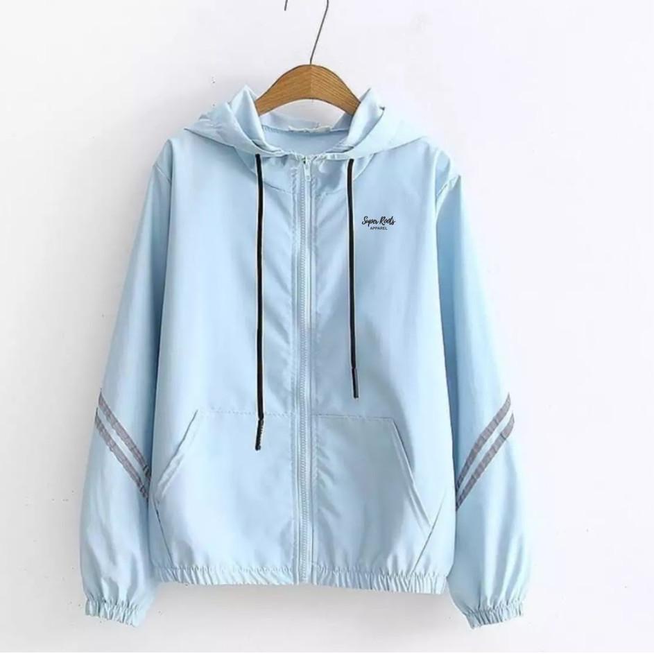 JAKET PARASUT WANITA OLAHRAGA JOGGING LARI WATERPROOF ..