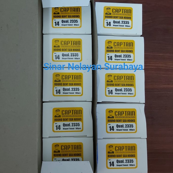 Kail mata pancing putih Captain 2335 no 14 (isi 10 kotak kecil)