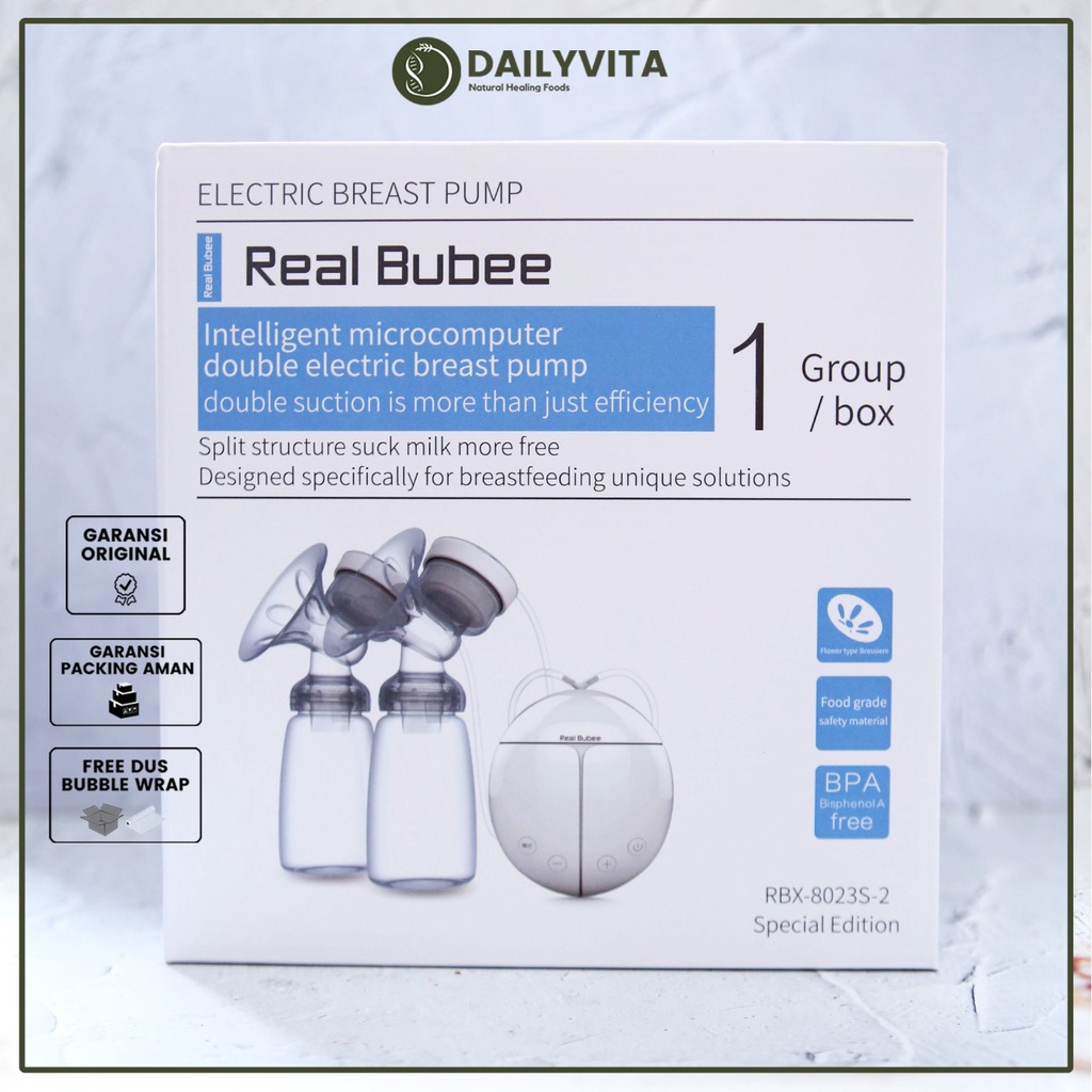 REAL BUBEE Electric Breastpump Double Pump Pompa Asi