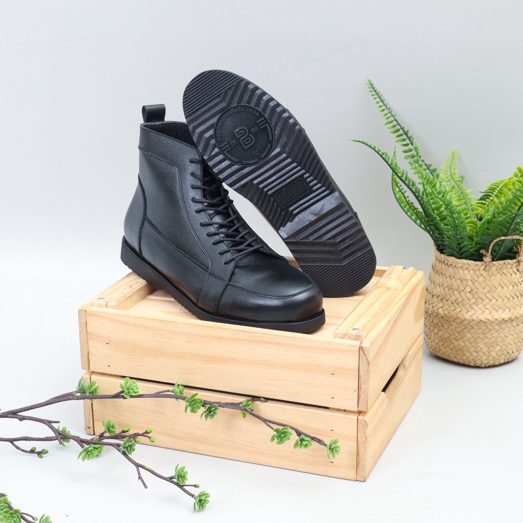 sepatu boot pria keren sepatu boot casual sepatu boot kulit sapi asli sepatu outdoor model Vizaro