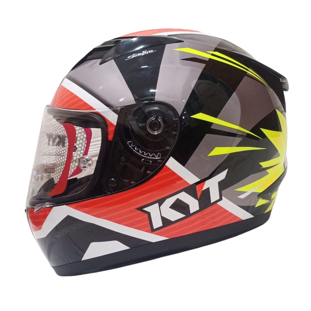 HELM KYT R-10 FLAT VISOR MOTIF RIDER PAWI REPLICA PINLOCK EDT