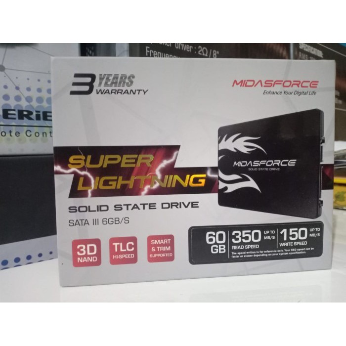 SSD 60GB MIDASFORCE SATA III Original Resmi