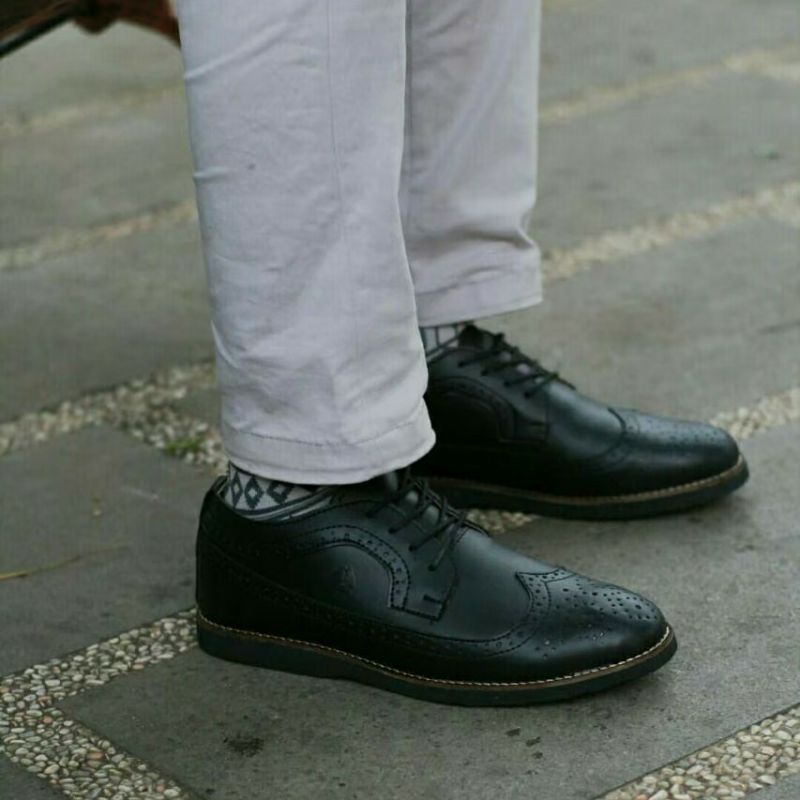 bungkusuku saga - Sepatu Formal Pria Pantofel Kerja Kantor Casual Hitam