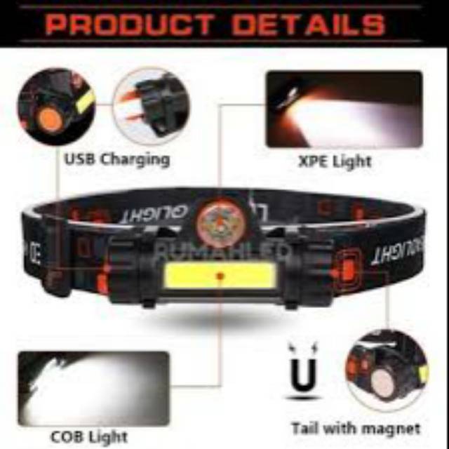 Senter Kepala Headlamp Cas MS-1922