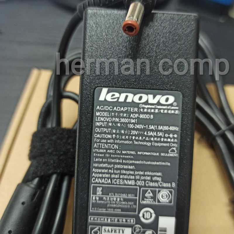 Original Charger Adaptor Lenovo ADP-90DD B 20V 4.5A DC 5.5*2.5mm