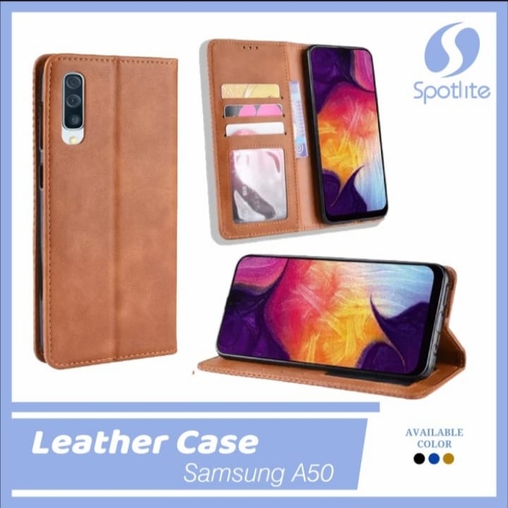 FLIP COVER SAMSUNG A50/A50S/A30S LEATHER CASE DOMPET HP KULIT SPOTLITE