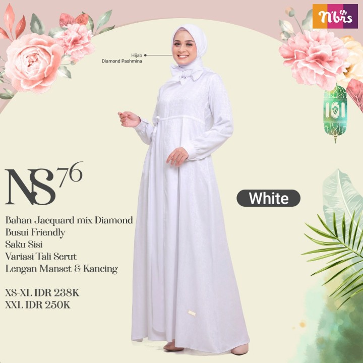 NBRS KOKO NSK 86 DAN GAMIS NS 76 NBHU Nibras Haji dan Umroh pakaian muslim pengajian couple bisa COD