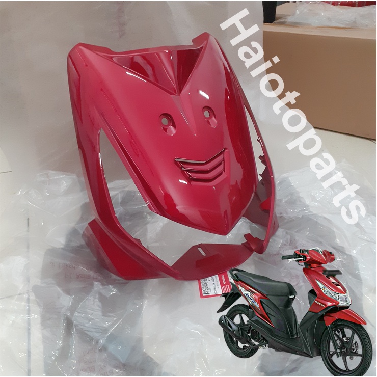 Cover Lampu Beat Karbu Merah 64301-KVY-960CSR Tameng Lampu Beat Karbu Caver Lampu Beat Karbu Tebeng 