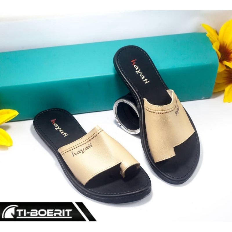 SANDAL SLOP HAYATI SANDAL WANITA TERBARU SANDAL ANTI SLIP SANDAL TASIK