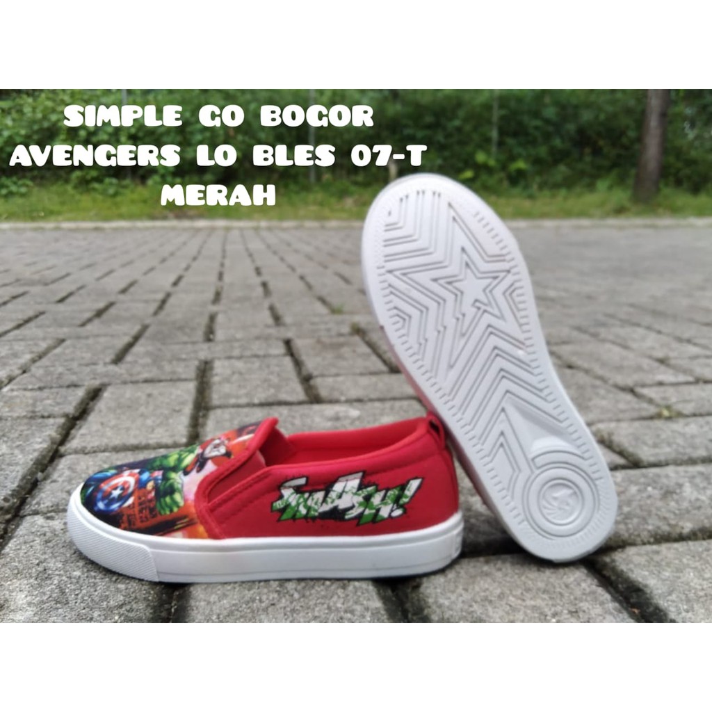 SEPATU ANAK TK-SD GAMBAR AVENGERS TERBARU SIZE 32-35