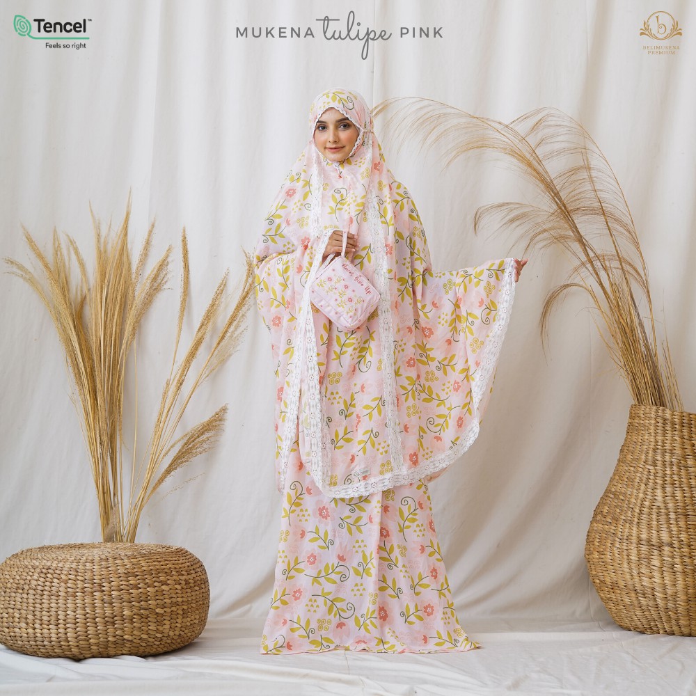 Mukena Tulipe Pink (Mukena 2 in 1)