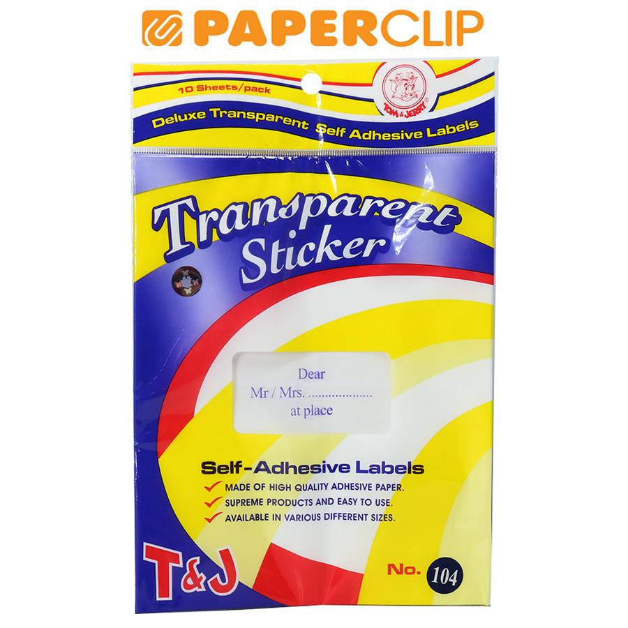 

LABEL TOM & JERRY NO.104 TRANSPARANT