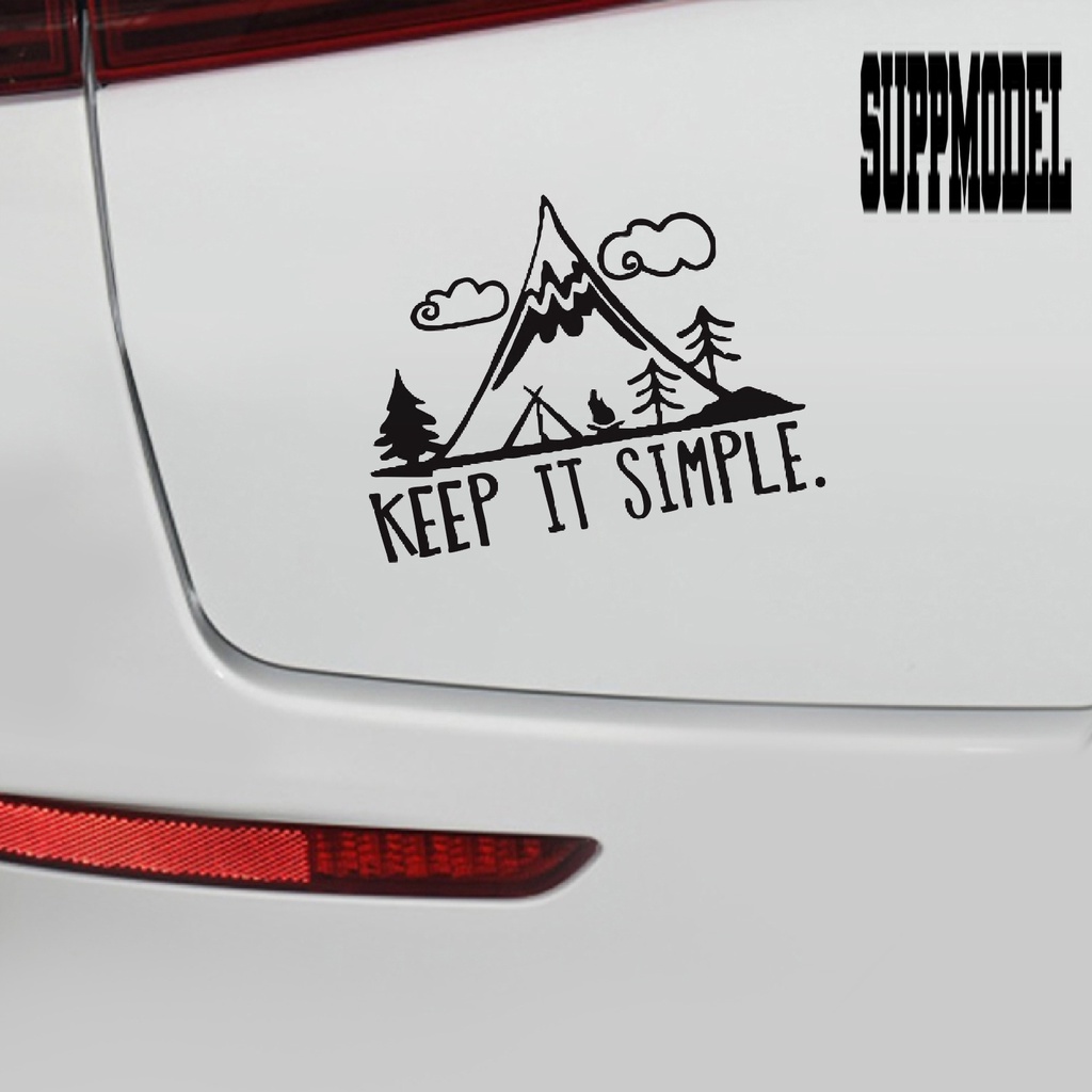 Stiker Cover Trim Mesin Mobil Universal