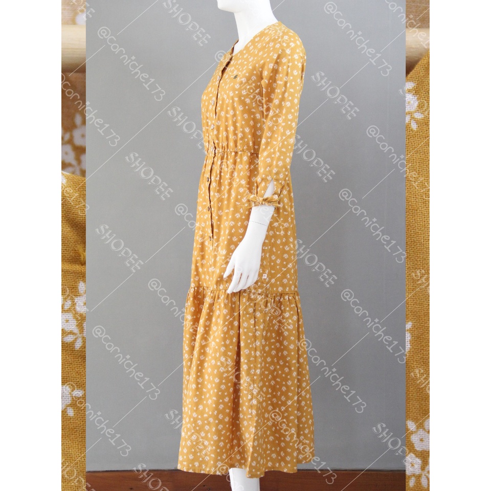 Corniche Gardenia Dress Honey Mustard - TH501458