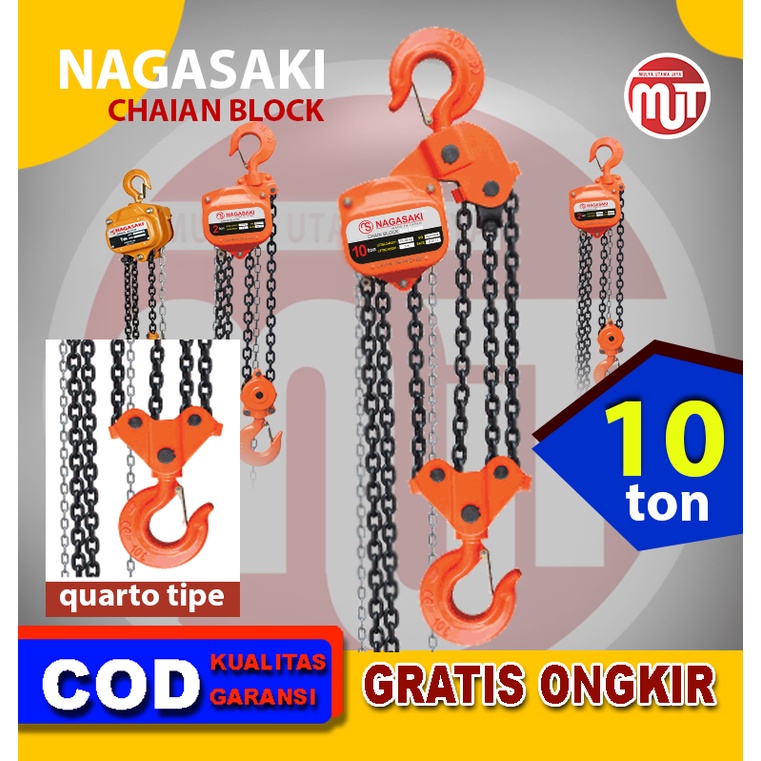 NAGASAKI CHAIN BLOCK TAKEL 10 ton 5 mter