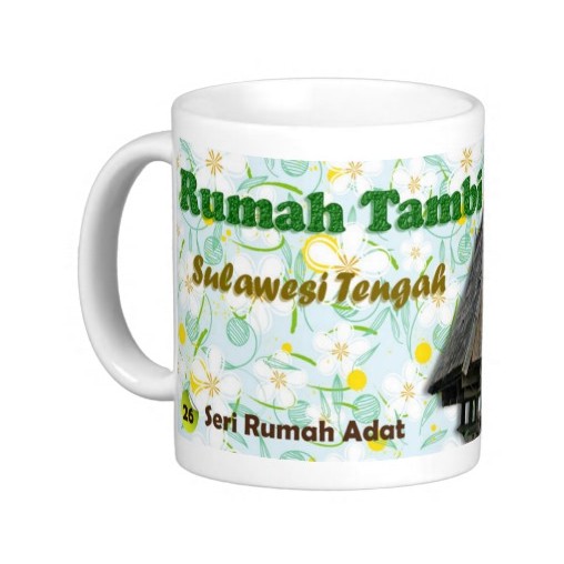 Mug Keramik Cetak Rumah Adat Rumah Tambi