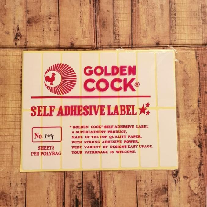 

```````] Label Golden Cock No. 104 Self adhesive label No. 104