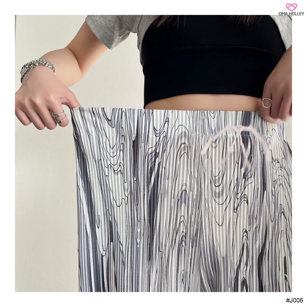 (COD) OH Fashion Wendy Pants Celana Printing Knitt Wanita #J006