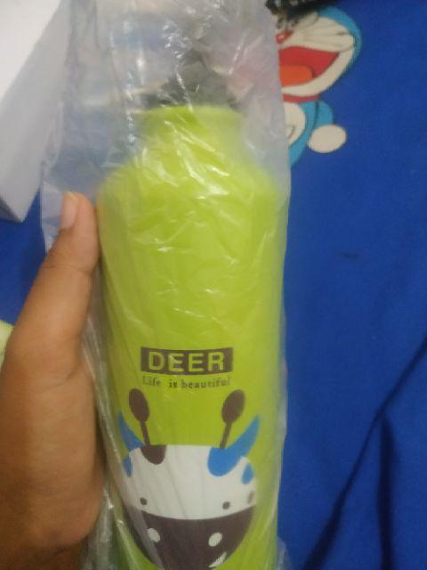 Tgb Botol Kaca Lapis Plastik Karakter Kartun Anti Slip Dan Tahan Panas