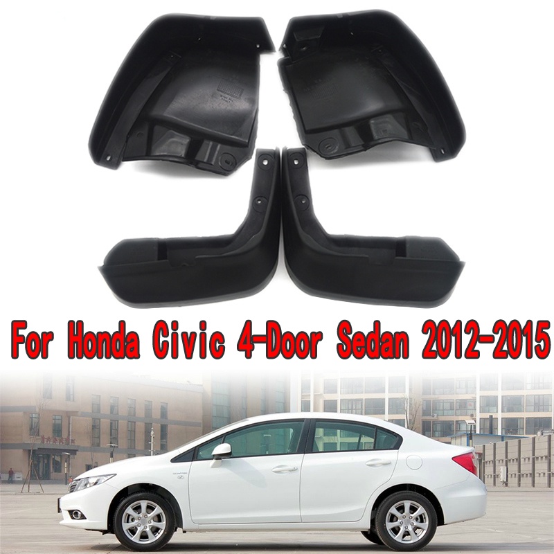 1 Set Mud Flap Pelindung Splash 4 Pintu Mobil Honda Civic 2012 2013 2014 2015 Fender