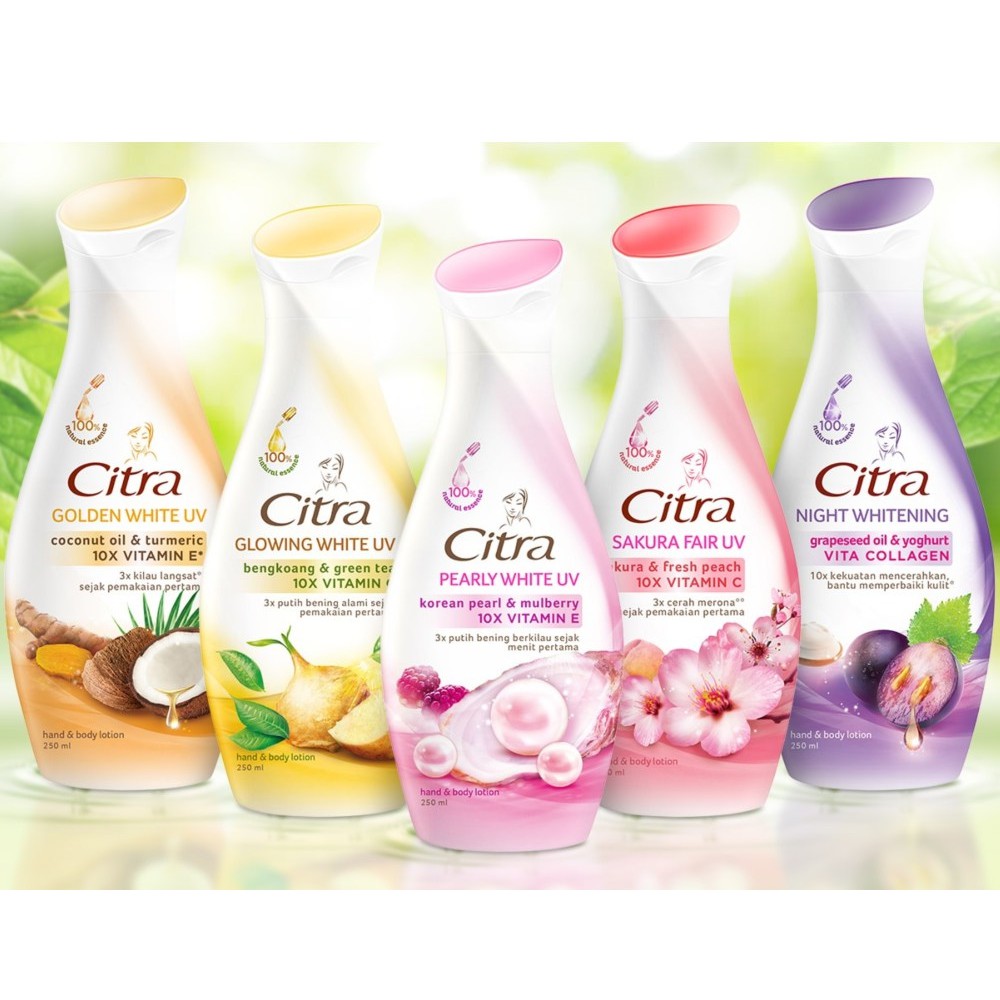 Citra Hand Body Lotion Natural Glowing White UV 210ml