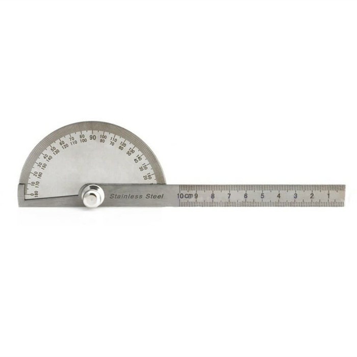 Penggaris Busur Derajat Stainless Presisi Protactor Angle Ruler *AK02