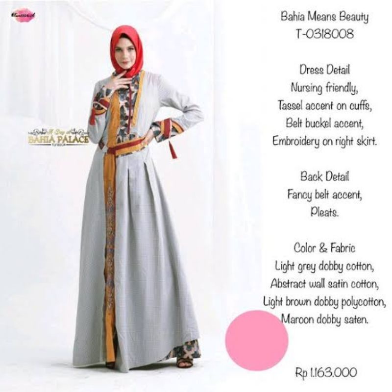 TUNEECA BAHIA BEST SELLER GAMIS PESTA LENGAN PANJANG KATUN PREMIUM
