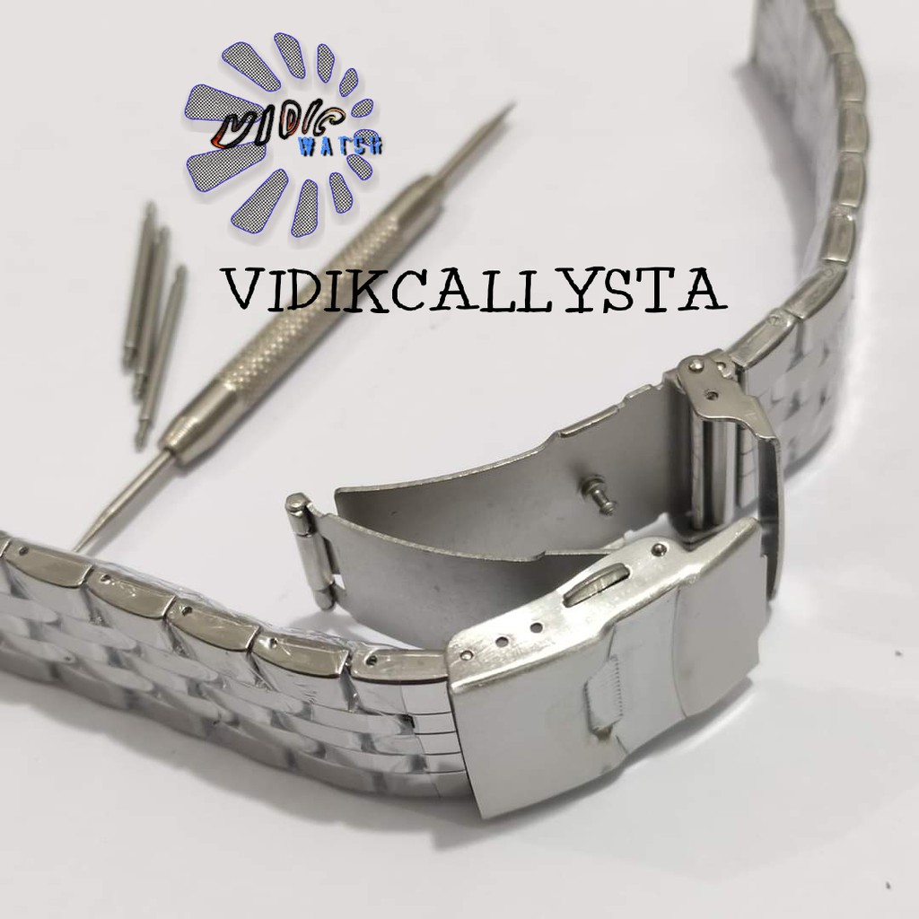 Strap B807 Tali Jam Tangan Stainless steel Rante Rantai Silver 22mm Tali strap Watch solid bagus  22