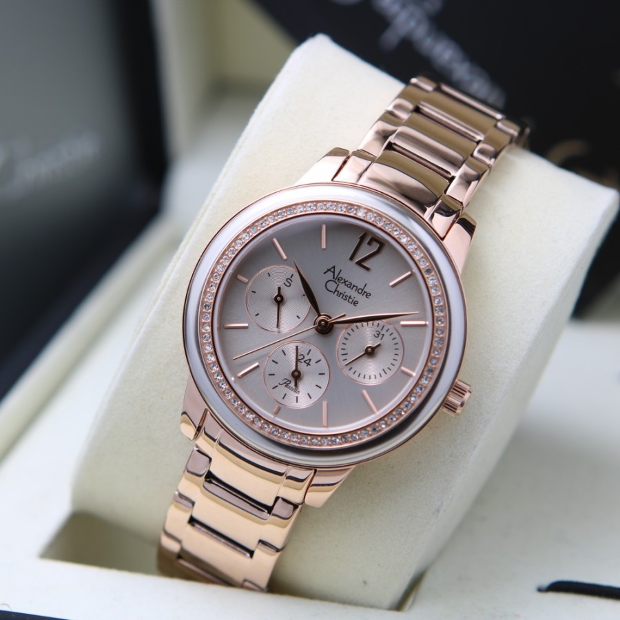 ORIGINAL Jam Tangan Wanita Alexandre Christie Stainles AC 2937 / AC2937 / 2937 Garansi Resmi 1 Tahun
