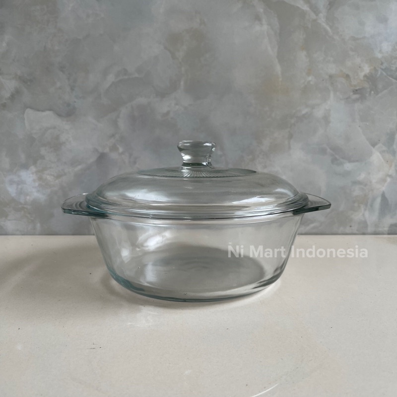Mangkok Tutup CRV-20 BC | Mangkuk Makanan Wadah Tutup Kaca | Mangkok Saji Sayur Elegant Besar