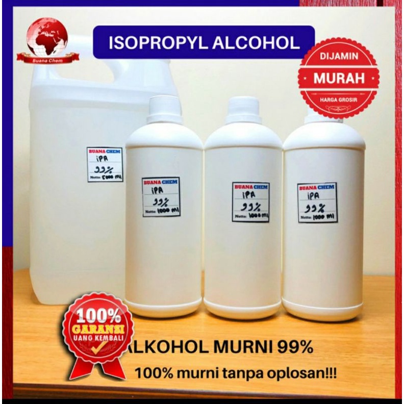 Alkohol Murni 99% 1 Liter / Alcohol / Isopropyl alcohol