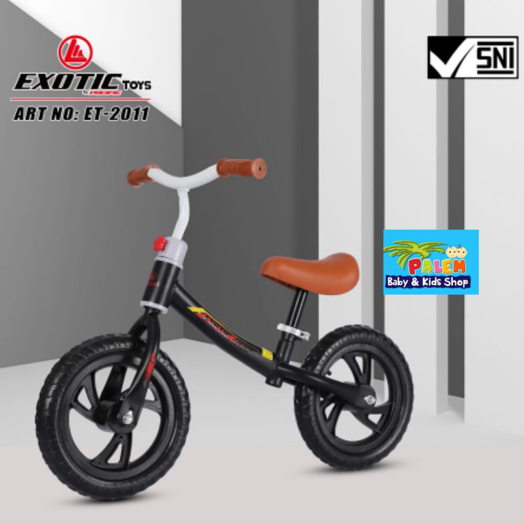 Sepeda Keseimbangan Anak Balance Bike Ride On Anak Push Bike 12 Inch Exotic Sepeda Anak Tanpa Pedal ET-2011