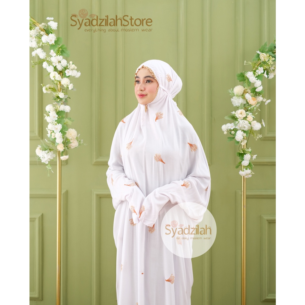 SYADZILAH - Mukena Terusan Bordir Elegant Katun Rayon