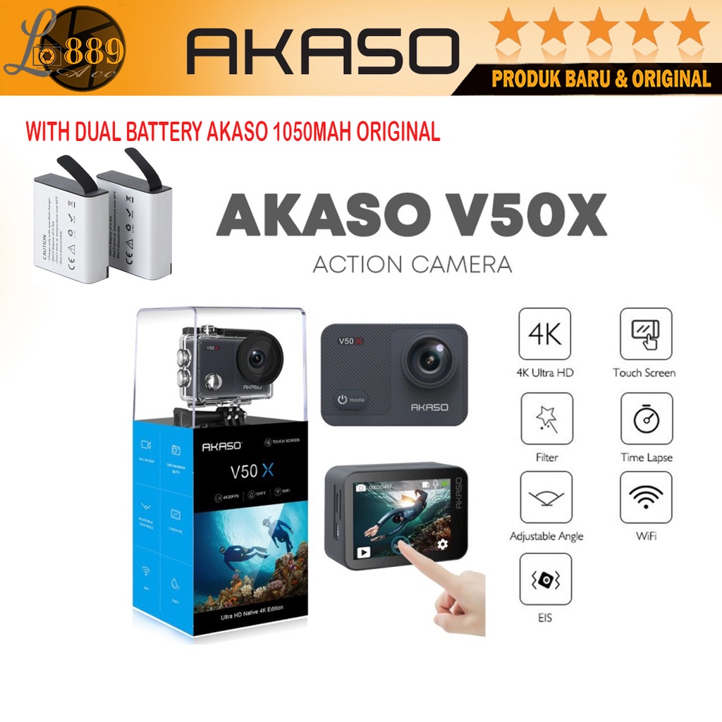 AKASO V50X ACTION CAMERA FULL HD 4K EIS WIRELESS CAM-6