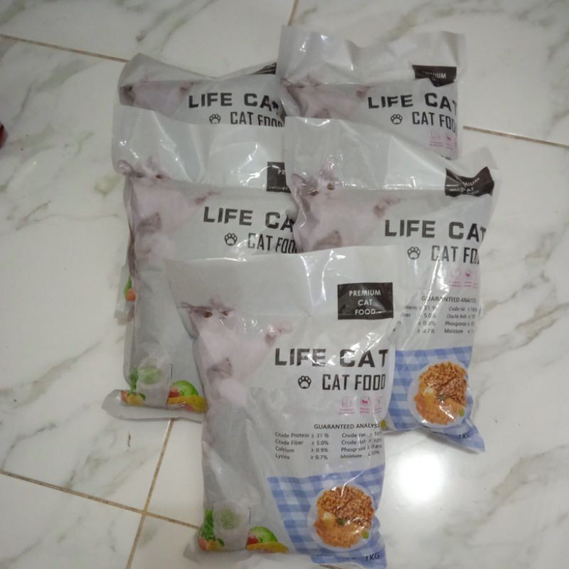 Life Cat Repack Dtyfood Paket 5kg | makanan kucing murah catfood