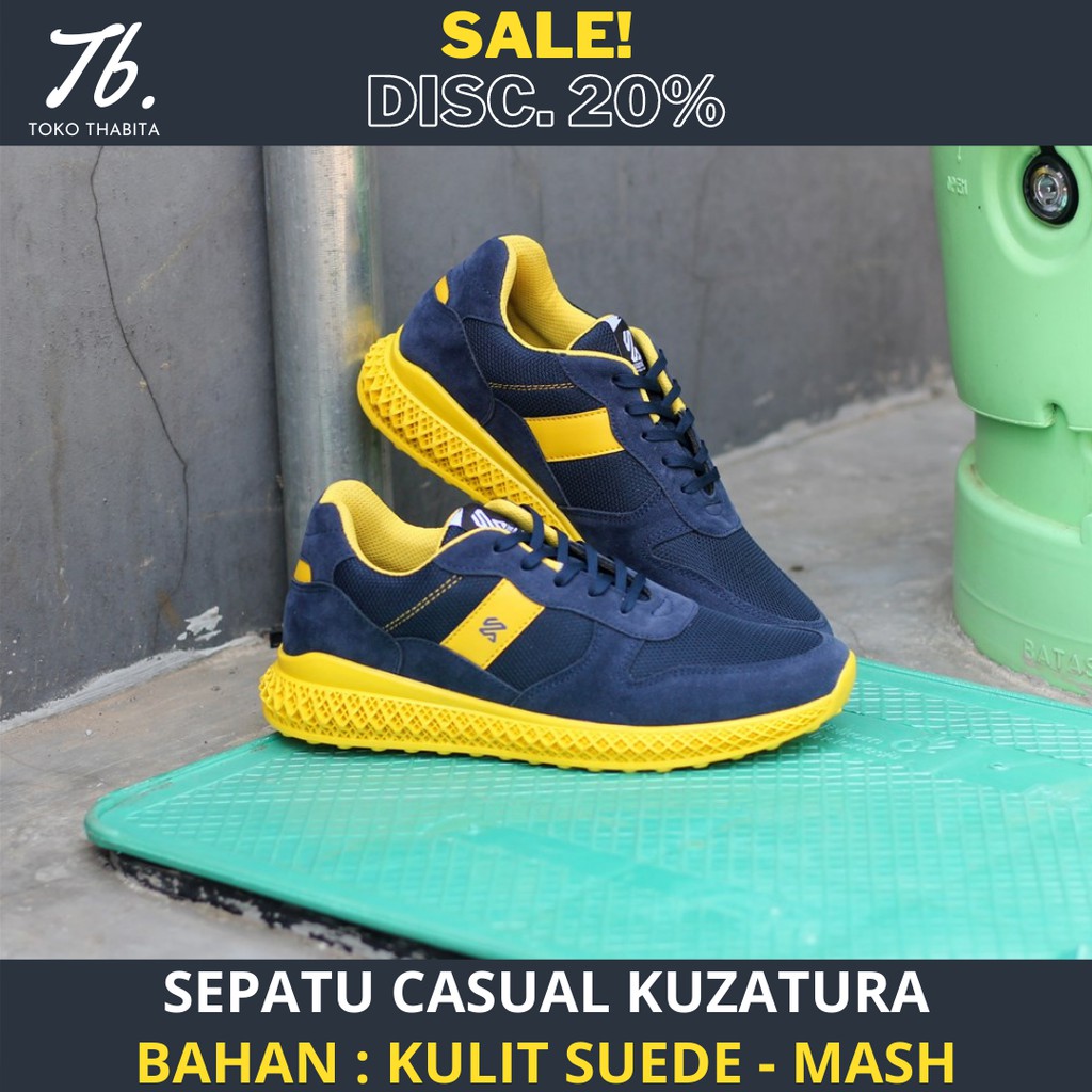 Sepatu Casual Pria Sneakers Dengan Tali Kuzatura Original