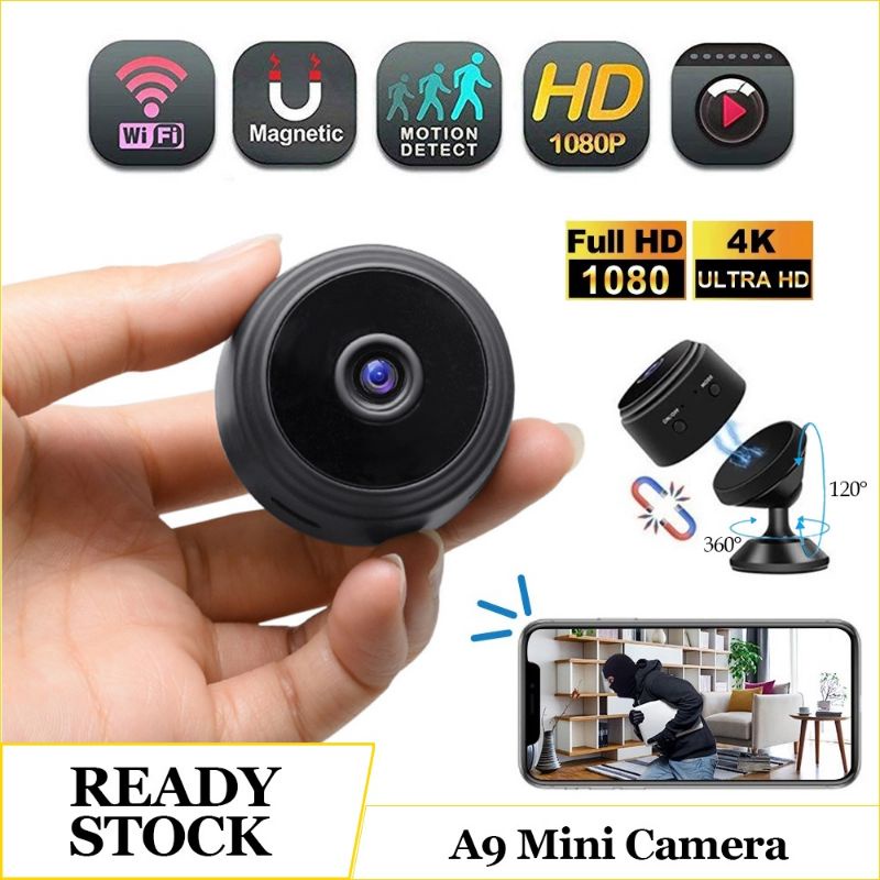 Mini Camera Wifi Hd 1080P Micro Kamera Kecil Smart Ip Kamera Cctv Spy Camera Wireless A9 Kamera pengintai