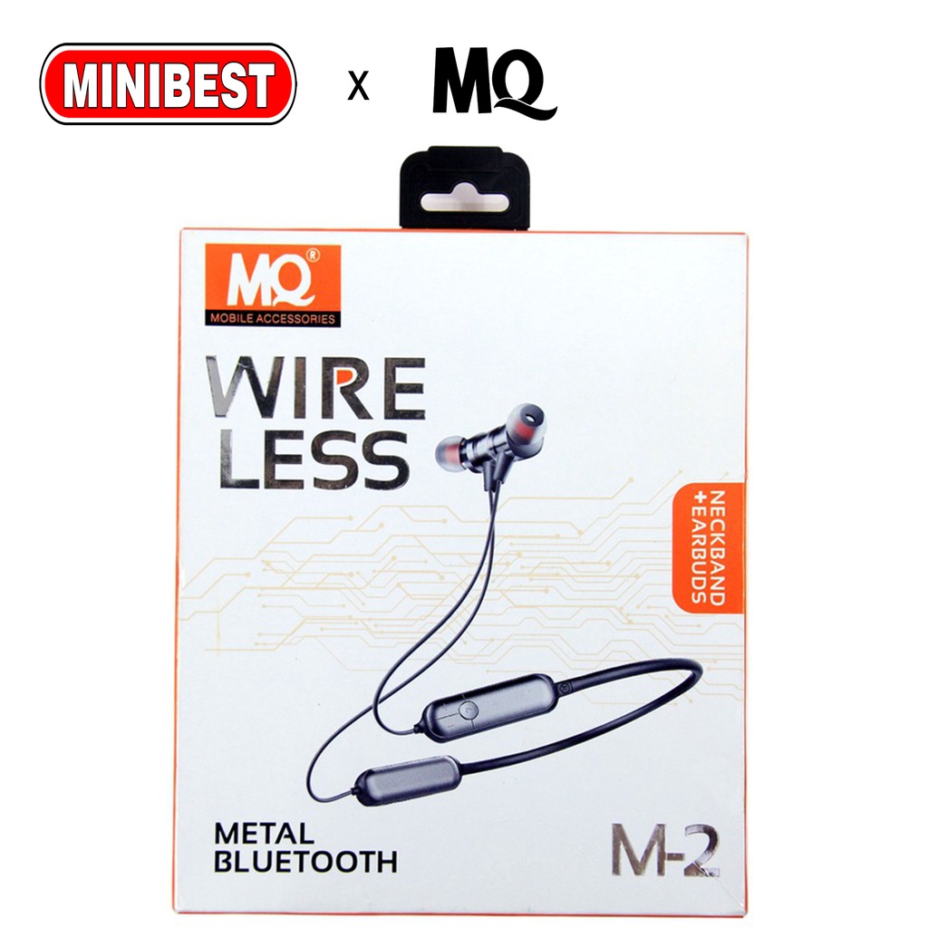 [MB] Wireless Headset MQ-M1 Bluetooth Wireless Earphone Bass Original Garansi 1 Tahun