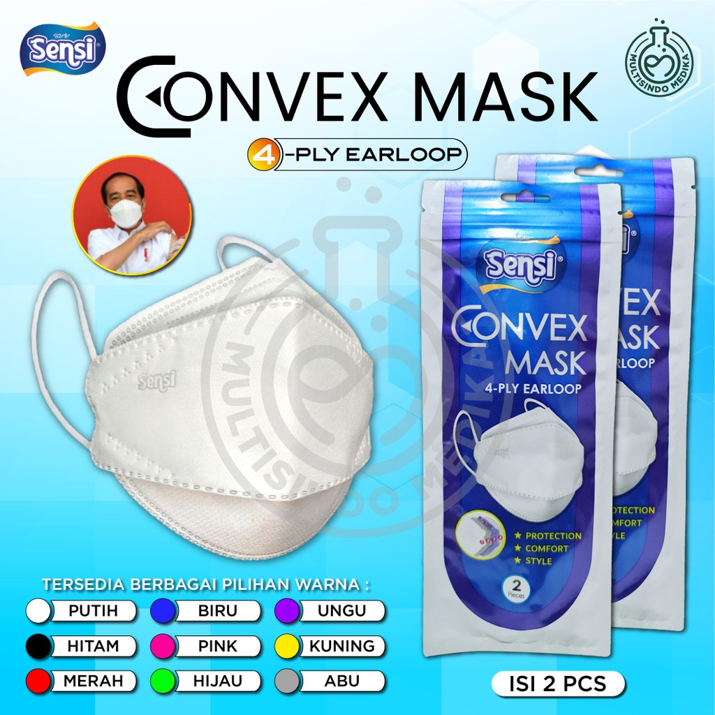 Sensi Convex sachet 4Ply/ Sensi Convex Mask Sachet isi 2pcs