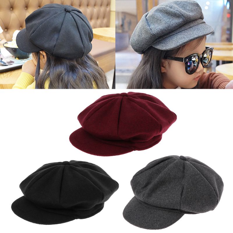 Topi Anak Perempuan Import Model Apolo Baret Vintage Fashion Korea Lucu Untuk 2 3 4 5 6 Tahun