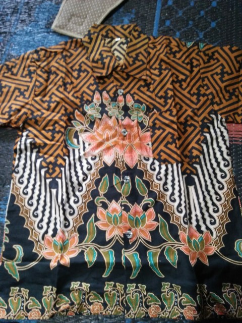 Batik Tunik Shibori Jumputan Terbaru Size S-3l / Hrb026 Yelbor Navbor / Biru Putih