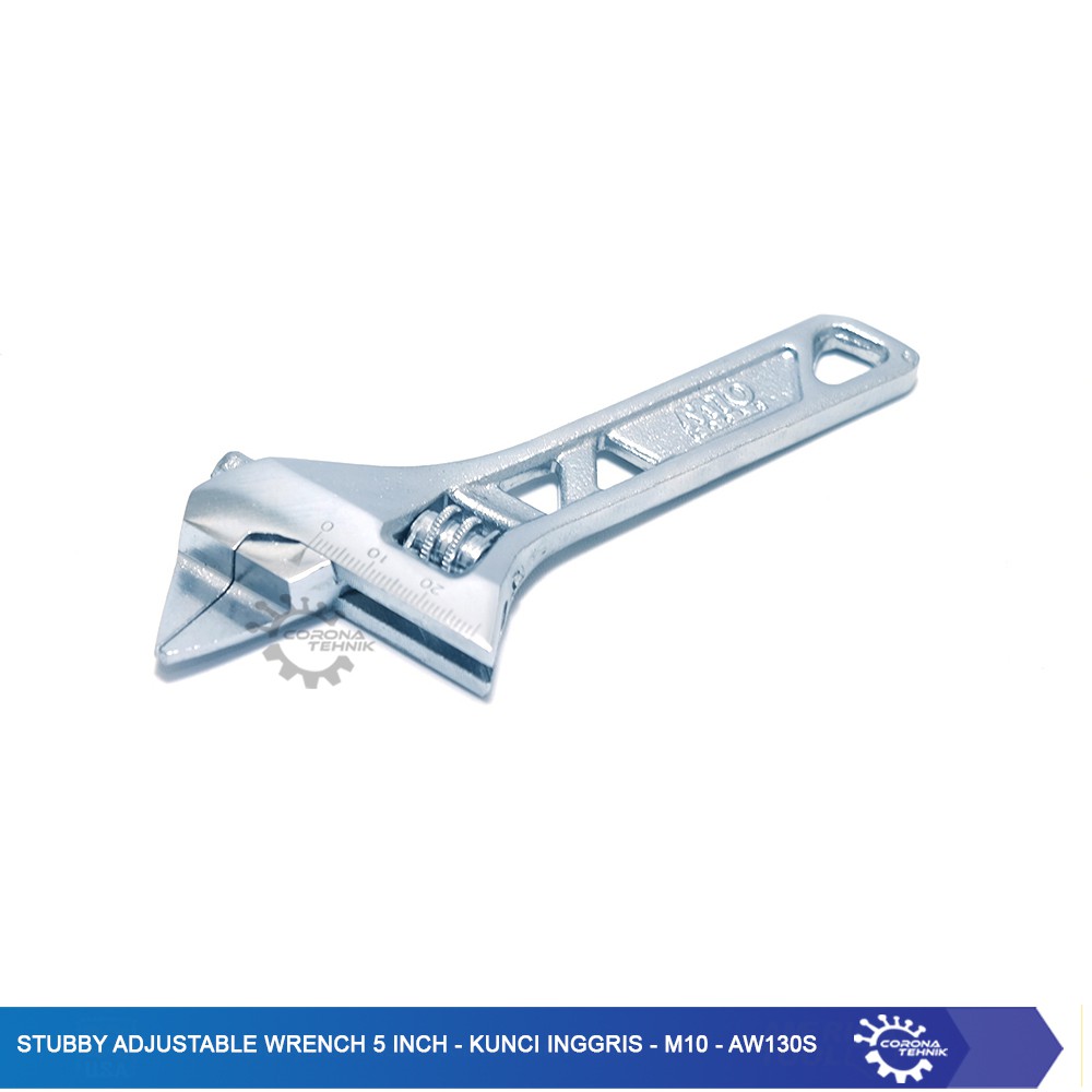 M10 - AW130S Stubby Adjustable Wrench 5 Inch - Kunci Inggris