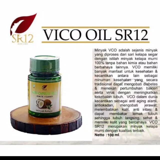 Vico Kapsul SR12 Virgin Coconut oil 100 orginal