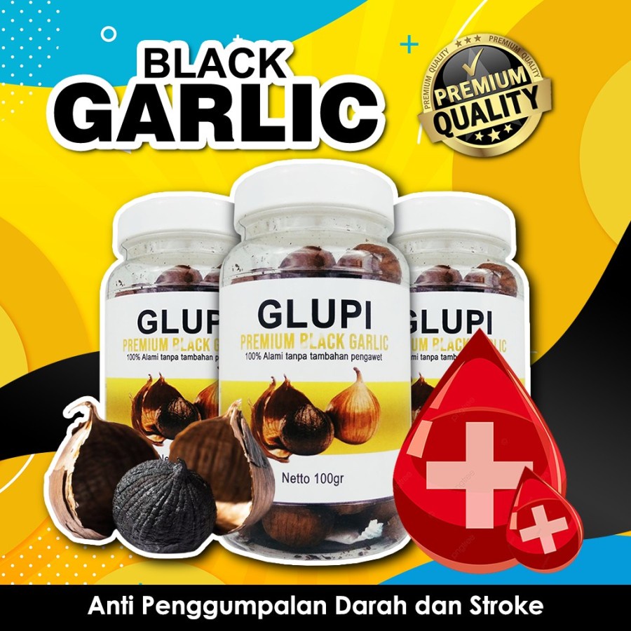 

GLUPI - BLACK GARLIC GLUPI OBAT DIABETES-KOLESTEROL-JANTUNG-HIPERTENSI-KANKER - BLACK GARLIC