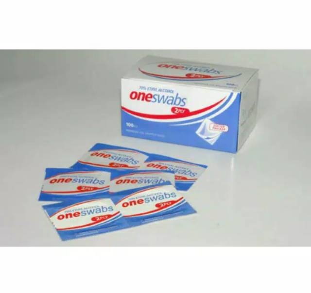 1 BOX 1SI 100 PCS TISSUE ALKOHOL / ALKOHOL SWAB ONEMED MURAH