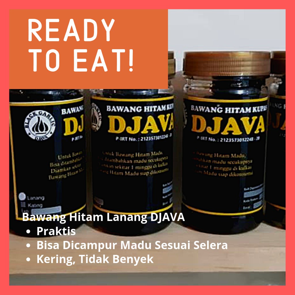 

Black Garlic Bawang Hitam Lanang Kupas / Siap Kosumsi [DJAVA 150 GR]
