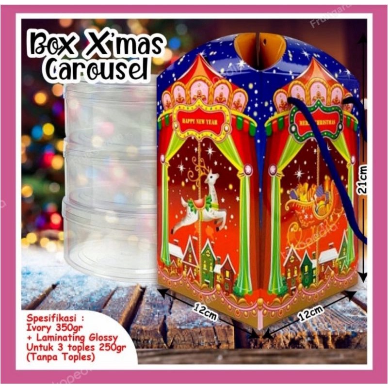 

Dus Natal - Box Natal - Packaging Natal Carousel Besar