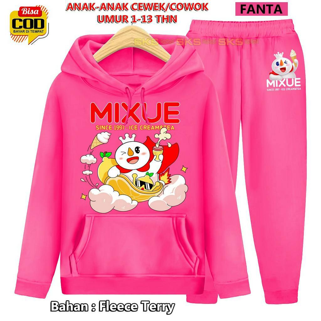 Setelan Baju Anak-anak Hoodie MIXUE VIRAL Unisex TM TOP MODEL 000133 BISA COD &amp; Gratis Ongkir Cowok Cewek terbaru dan termurah Kaos Tshirt